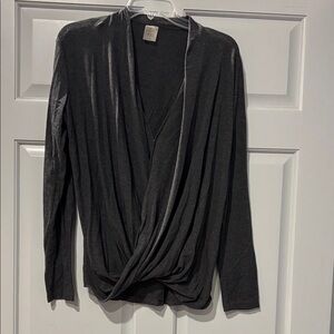 CALIA by Carrie Underwood Dark Gray  Drape Top
